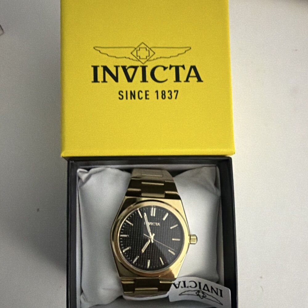 Invicta Men's Celestial Watch Gold, Black Dial 40 mm 69408